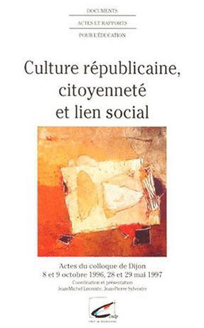 Culture républicaine, citoyenneté et lien social